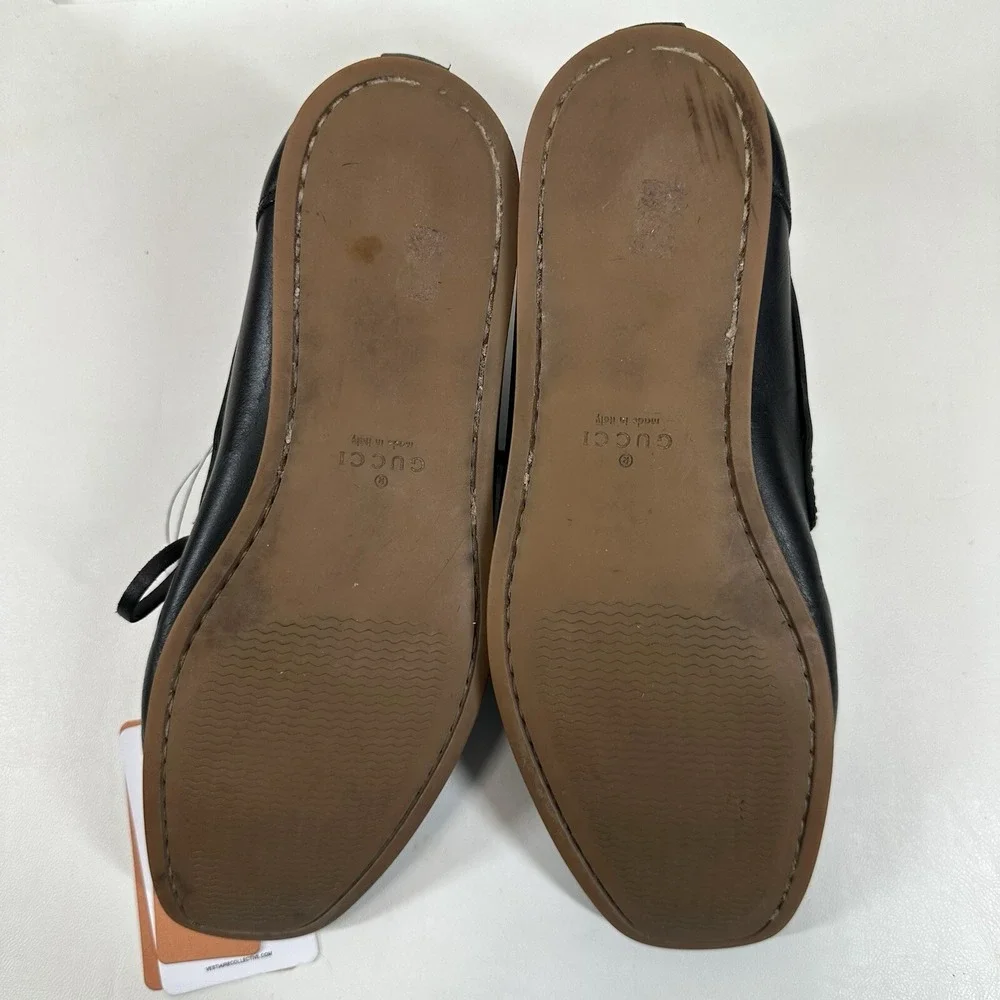 Gucci Men's Deck Boat Shoes Chukka Black Size 44 EU 10 US